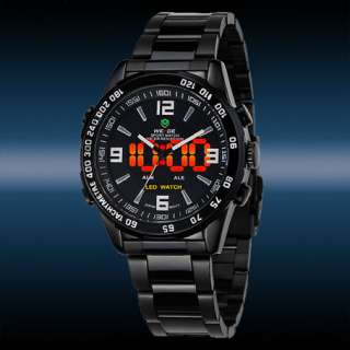   Mens Analog LED DIGITAL Date Dual Display Quartz Wrist Watch  