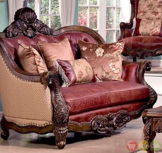 Antique Style Luxury Sofa, Love Seat & Chair 3 Piece Formal Couch Set 