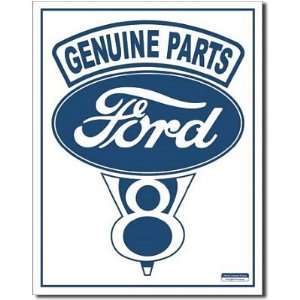 Ford V8 Genuine Parts Retro Vintage Tin Sign 