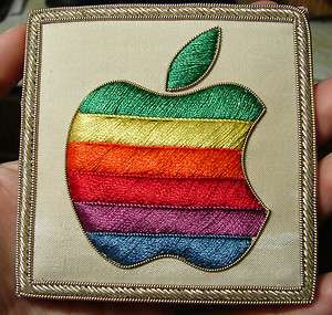 LARGE Vintage PROTOTYPE Apple Computer Security Pin 1980s Logo 