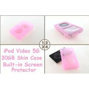  Apple iPod Video 5G 30GB [LIGHT PINK] Silicone Skin Case 