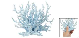 Aquarium Fish Tank Baby Blue Coral Shaped Decoration  