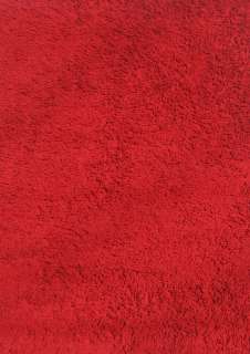 3x5 Red Chenille Cotton Shag Plush Thick Area Rug  