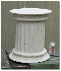 faux marble STONE FLUTED column art work pedestal for Statues Busts 