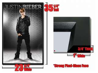 Framed Justin Bieber Gray Poster Pop Music Artist 1200  