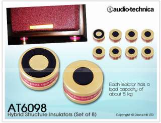 Genuine Audio Technica Hybrid Structure Insulators AT6098 Set of 8 fr 