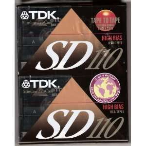 TDK SD110 Tape to Tape High Bias Type II Blank Audio Cassettes (pack 