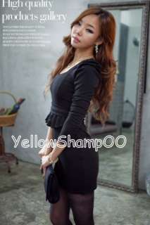 gorgeous high waist pencil mini dress black xs/s  