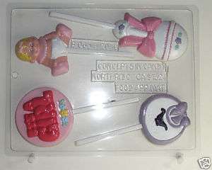 BABY GIRL ASSORTMENT CHOCOLATE CANDY MOLD  