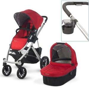    UPPAbaby 0112 DNY Denny VISTA Stroller With Cup holder   Red Baby