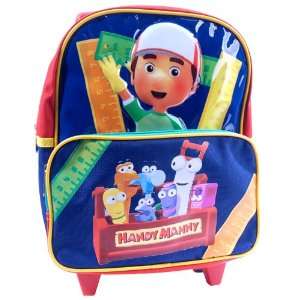    Handy Manny   Backpacks   12in Rolling Backpack Toys & Games