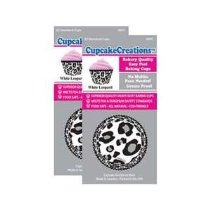 Cupcake Creations White Leopard Standard Cupcake Wrappers Set of 2 