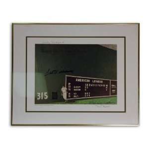   Autographed/Hand Signed Teddy Ballgame Lithograph. Beautifully fra