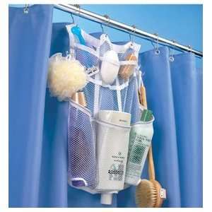 Shower Organizer 3 Large Pockets Accessories Bathroom Hang Set Hooks 