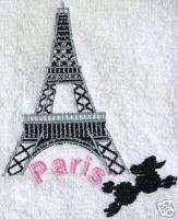 Eiffel Tower towel, w poodle French Decor low ship  