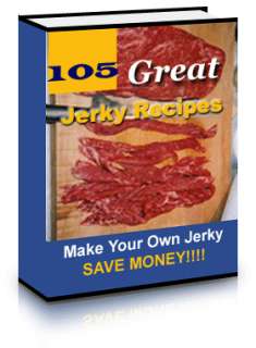 105 Great Jerky Recipe in PDF Snack Food Homemade CD  