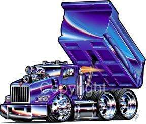 Big Rig Dump Truck Hauler T800 Cartoon Tshirt 5139  