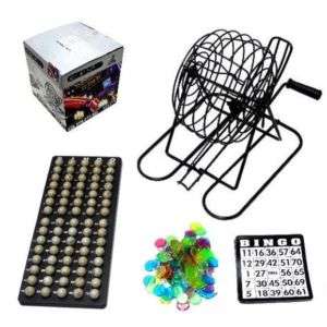 COMPLETE BINGO GAME SET w CAGE CARDS MAKERS BALLS games  