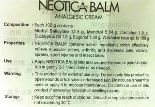 NEOTICA ANALGESIC BALM RELIEF MUSCULAR PAIN 60 g.  