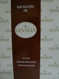 Gevalia coffee maker 12 cup programmable BLACK MSPR $59  