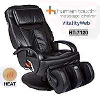 new black ht 7120 stretching human touch home massage chair recliner 