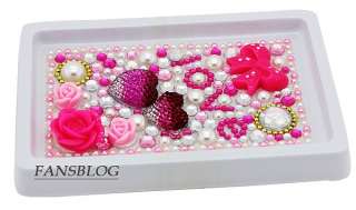 NEW PINK Cell Phone Rhinestone Bling Jewelry Sticker PS010P  