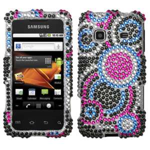 Bubble Rhinestone Bling Hard Case Cover Samsung Galaxy Prevail SPH 