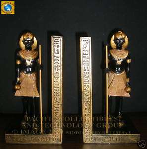ANCIENT EGYPTIAN GUARDIAN SET OF TWO BOOKENDS STATUES  