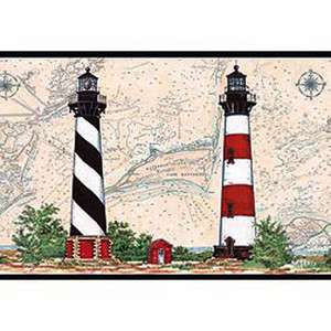 Lighthouse Wall Paper Border by Donna Elias   9 x 198 6 3174821490 1 