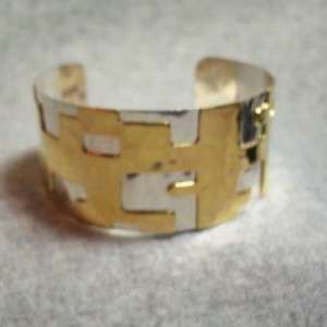 RLM Studio Sterling & Brass Hidden Cross Cuff Bracelet  