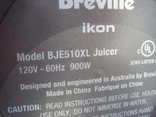 Breville IKON Model BJE510XL Juicer 900 W  