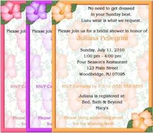 Bridal Shower Invitations Luau Hibiscus Party Supplies  
