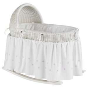  Baby Bassinets & Baskets Baby White Hand   Woven Bassinet 