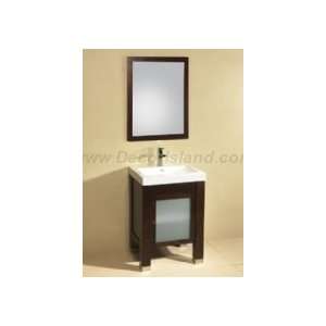   Bathroom Vanity Set W/ Single Hole Ceramic Sinktop & Wood Framed