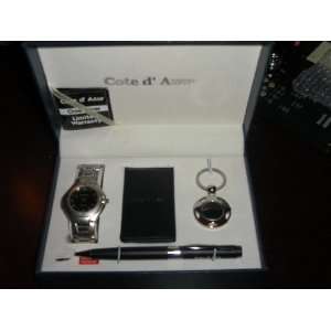  Cote D Azur Watch, Money Clip, Key Chain, and Pen Set 