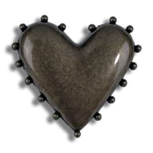   Burnished Bronze Beaded Heart Knob (ATH2224BB)