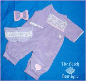 Cabbage Patch PA 14 Babies Doll Purple Lace 4pc Outfit  