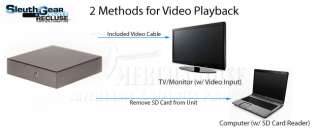 SleuthGear Recluse Black Box Hidden Camera DVR Video Playback Diagram