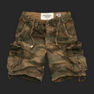 Abercrombie Men Seward Range Camo Cargo Shorts NWT  
