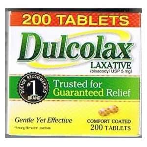  Dulcolax Stimulant Tablets 200 count, 1 Bottle Health 