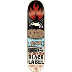 Black Label Shuriken Shannon Blacklight Freak Show Skateboard Deck   7 