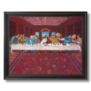  Jesus Christ The Last Supper Religious Wall Picture Black 