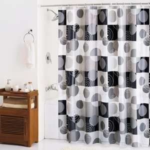  Black & White Polka Dot Shower Curtain 