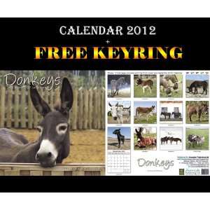  DONKEYS CALENDAR 2012 + FREE KEYRING