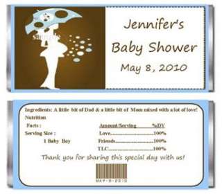 10 PERSONALIZED BABY SHOWER CANDY BAR WRAPPERS  