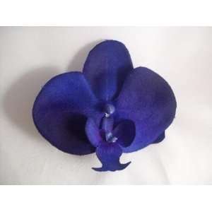   Midnight Blue Phalaenopsis Orchid Hair Flower Clip, Limited. Beauty