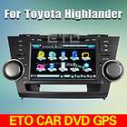 ETO Toyota Highlander 8 Car Stereo DVD GPS Navigation​