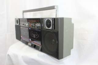 VTG RARE Ghettoblaster BOOMBOX Samsung DUAL CASSETTE AM FM Radio 