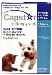CAPSTAR Blue for Dogs or Cats 2 25 lbs(6 tablets)
