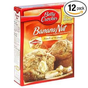   Crocker Premium Muffin Mix, Banana Nut, 15.5 Ounce Boxes (Pack of 12